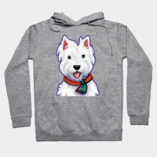 Cute West Highland White Terrier Drawing Hoodie